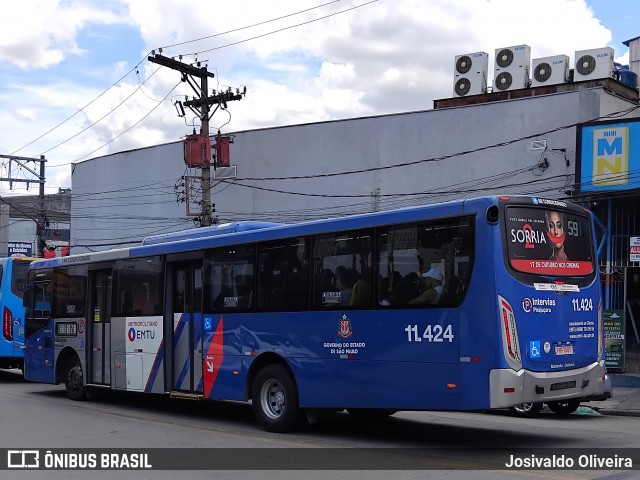 Viação Pirajuçara 11.424 na cidade de Taboão da Serra, São Paulo, Brasil, por Josivaldo Oliveira. Número da foto: #12508746.