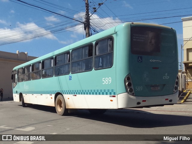 Viação Nossa Senhora Conquistadora 589 na cidade de Pelotas, Rio Grande do Sul, Brasil, por Miguel Filho. Número da foto: #12506897.