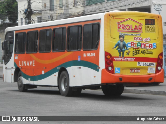 Linave Transportes RJ 146.096 na cidade de Queimados, Rio de Janeiro, Brasil, por Augusto César. Número da foto: #12509074.