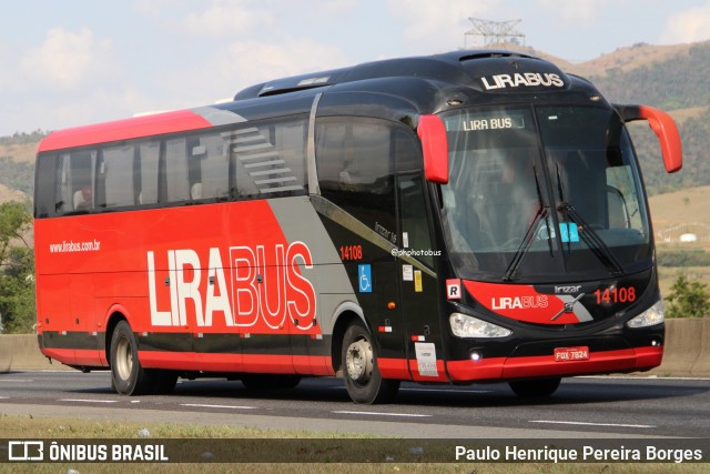 Lirabus 14108 na cidade de Roseira, São Paulo, Brasil, por Paulo Henrique Pereira Borges. Número da foto: #12510306.