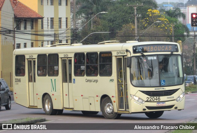 Empresa de Ônibus Campo Largo 22046 na cidade de Curitiba, Paraná, Brasil, por Alessandro Fracaro Chibior. Número da foto: #12509529.