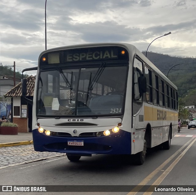 Viação Cedro 2524 na cidade de Areal, Rio de Janeiro, Brasil, por Leonardo Oliveira. Número da foto: #12510119.