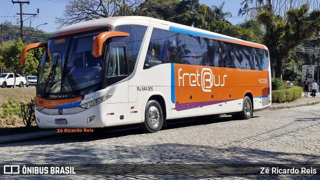 FretBus Fretamento e Turismo RJ 644.005 na cidade de Petrópolis, Rio de Janeiro, Brasil, por Zé Ricardo Reis. Número da foto: #12509631.