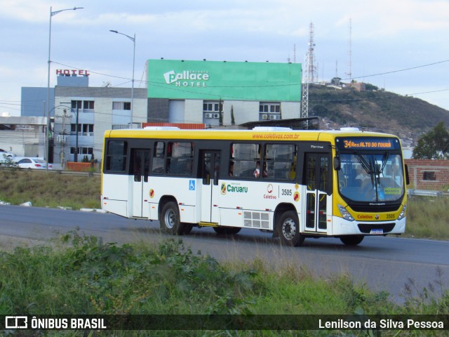 Coletivo Transportes 3505 na cidade de Caruaru, Pernambuco, Brasil, por Lenilson da Silva Pessoa. Número da foto: #12510035.