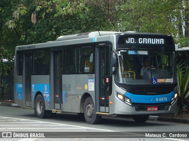 Transwolff Transportes e Turismo 6 6478 na cidade de São Paulo, São Paulo, Brasil, por Mateus C.  Cardoso. Número da foto: #12509310.
