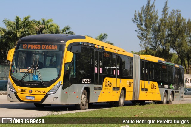 Mobi Rio E902125 na cidade de Rio de Janeiro, Rio de Janeiro, Brasil, por Paulo Henrique Pereira Borges. Número da foto: #12510291.
