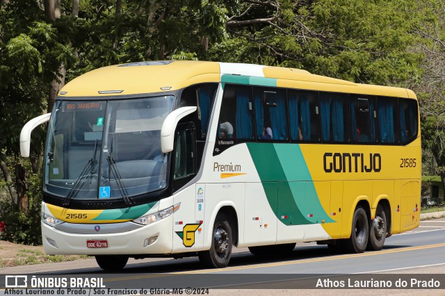 Empresa Gontijo de Transportes 21585 na cidade de São Francisco do Glória, Minas Gerais, Brasil, por Athos Lauriano do Prado. Número da foto: #12511927.