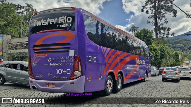 Twister Rio Transporte e Turismo 1040 na cidade de Petrópolis, Rio de Janeiro, Brasil, por Zé Ricardo Reis. Número da foto: #12512182.