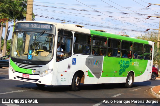Rápido D´Oeste 2712 na cidade de Ribeirão Preto, São Paulo, Brasil, por Paulo Henrique Pereira Borges. Número da foto: #12512851.