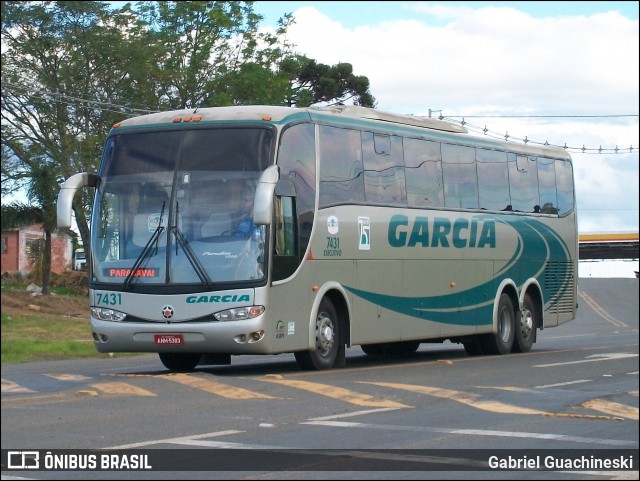 Viação Garcia 7431 na cidade de Imbaú, Paraná, Brasil, por Gabriel Guachineski. Número da foto: #12512866.