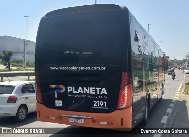 Planeta Transportes Rodoviários 2191 na cidade de Cariacica, Espírito Santo, Brasil, por Everton Costa Goltara. Número da foto: #12511044.
