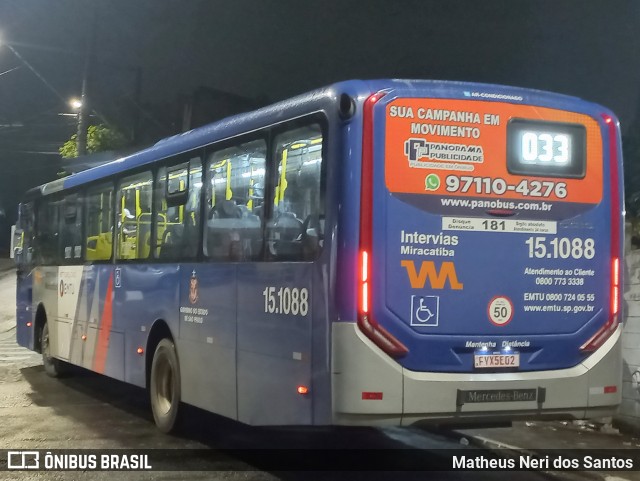 Viação Miracatiba 15.1088 na cidade de Embu das Artes, São Paulo, Brasil, por Matheus Neri dos Santos. Número da foto: #12513786.