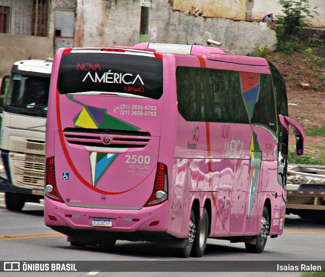 Nova América Turismo 2500 na cidade de Santos Dumont, Minas Gerais, Brasil, por Isaias Ralen. Número da foto: #12515033.