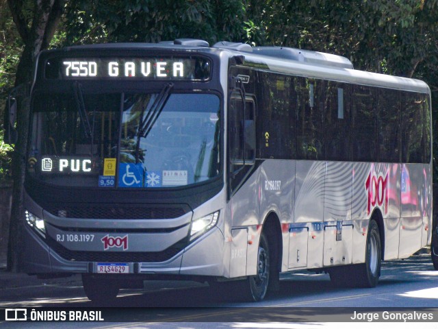 Auto Viação 1001 RJ 108.1197 na cidade de Rio de Janeiro, Rio de Janeiro, Brasil, por Jorge Gonçalves. Número da foto: #12515206.