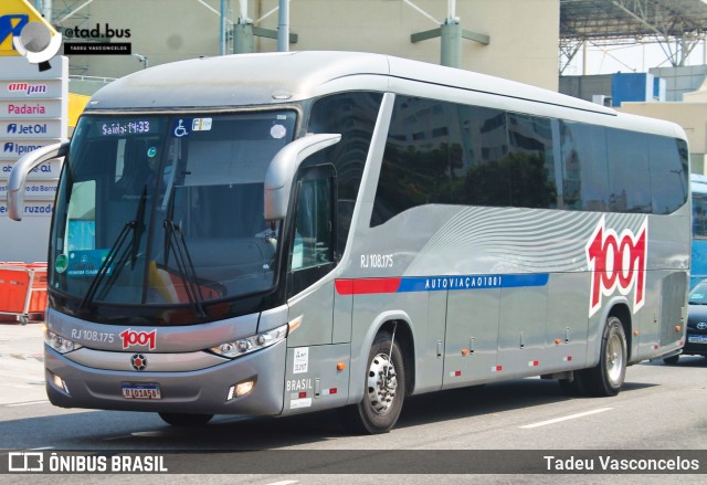 Auto Viação 1001 RJ 108.175 na cidade de Rio de Janeiro, Rio de Janeiro, Brasil, por Tadeu Vasconcelos. Número da foto: #12514488.