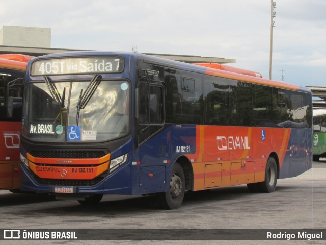 Evanil Transportes e Turismo RJ 132.151 na cidade de Rio de Janeiro, Rio de Janeiro, Brasil, por Rodrigo Miguel. Número da foto: #12516108.