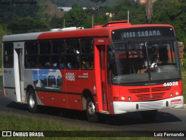 Viação Cuiabá 44028 na cidade de Sabará, Minas Gerais, Brasil, por Luiz Fernando. Número da foto: #12516817.
