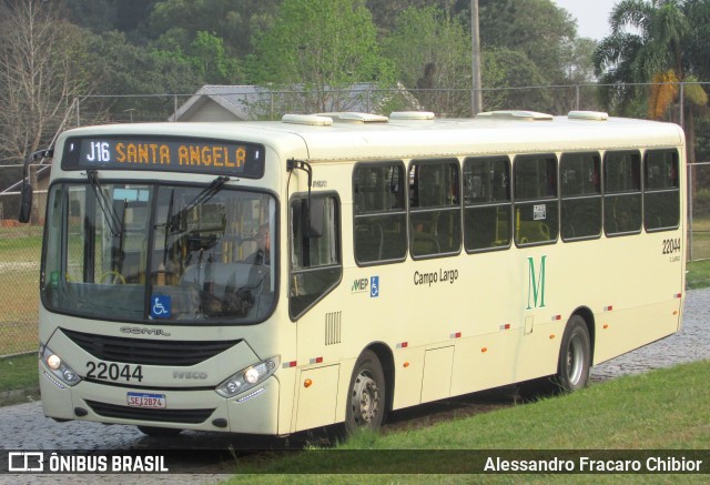 Empresa de Ônibus Campo Largo 22044 na cidade de Curitiba, Paraná, Brasil, por Alessandro Fracaro Chibior. Número da foto: #12516002.