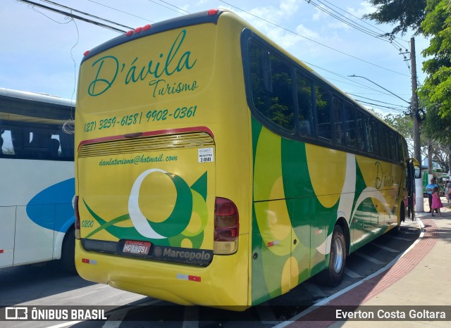 D'Ávila Turismo 0200 na cidade de Vila Velha, Espírito Santo, Brasil, por Everton Costa Goltara. Número da foto: #12517852.