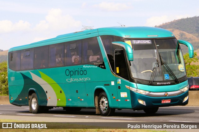 Opinião Turismo e Transporte Coletivo 1601 na cidade de Roseira, São Paulo, Brasil, por Paulo Henrique Pereira Borges. Número da foto: #12519465.