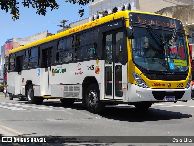Coletivo Transportes 3505 na cidade de Caruaru, Pernambuco, Brasil, por Caio Lira. Número da foto: #12517926.