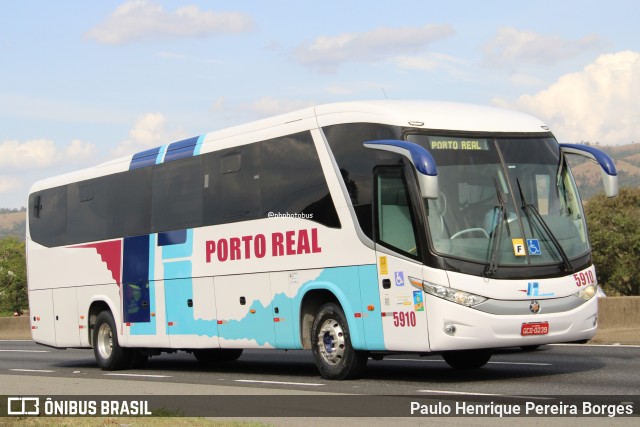 Expresso Porto Real 5910 na cidade de Roseira, São Paulo, Brasil, por Paulo Henrique Pereira Borges. Número da foto: #12519469.