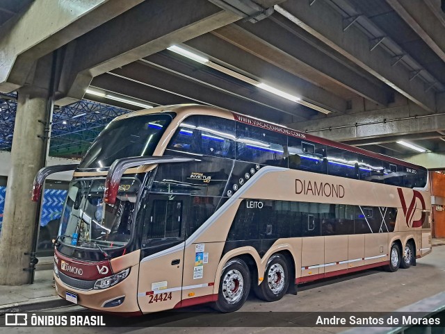 Viação Diamond Turismo 24424 na cidade de São Paulo, São Paulo, Brasil, por Andre Santos de Moraes. Número da foto: #12519193.