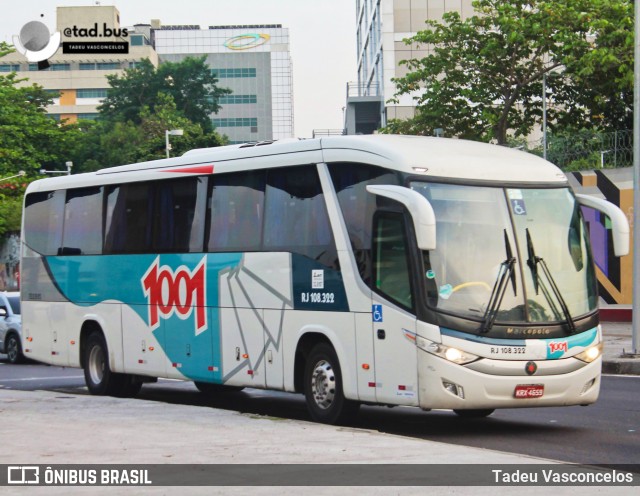 Auto Viação 1001 RJ 108.322 na cidade de Rio de Janeiro, Rio de Janeiro, Brasil, por Tadeu Vasconcelos. Número da foto: #12517956.