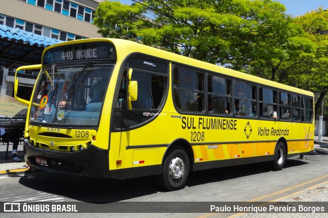 Viação Sul Fluminense 1208 na cidade de Volta Redonda, Rio de Janeiro, Brasil, por Paulo Henrique Pereira Borges. Número da foto: #12522065.