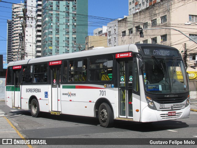Borborema Imperial Transportes 701 na cidade de Recife, Pernambuco, Brasil, por Gustavo Felipe Melo. Número da foto: #12521897.