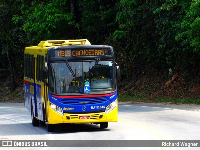 Auto Viação Reginas RJ 110.045 na cidade de Cachoeiras de Macacu, Rio de Janeiro, Brasil, por Richard Wagner. Número da foto: #12521484.