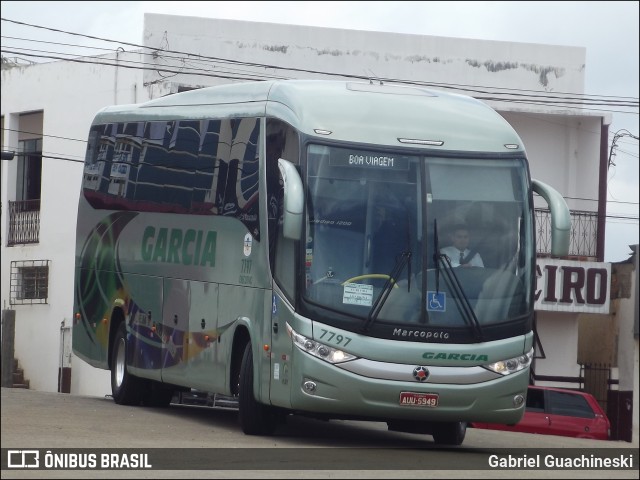 Viação Garcia 7797 na cidade de Imbaú, Paraná, Brasil, por Gabriel Guachineski. Número da foto: #12522307.