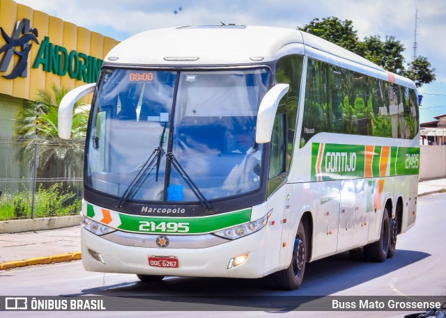 Empresa Gontijo de Transportes 21495 na cidade de Cuiabá, Mato Grosso, Brasil, por Buss Mato Grossense. Número da foto: #12457244.