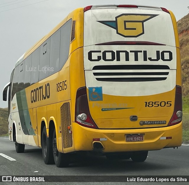 Empresa Gontijo de Transportes 18505 na cidade de Itatiaia, Rio de Janeiro, Brasil, por Luiz Eduardo Lopes da Silva. Número da foto: #12457851.