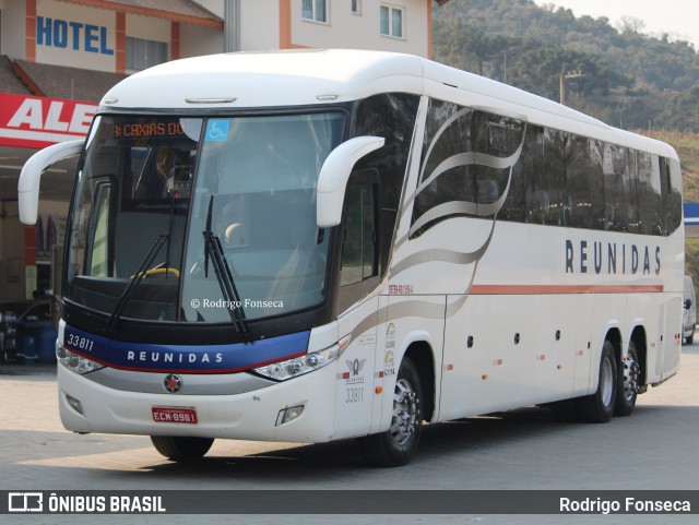 Reunidas Transportes Coletivos 33811 na cidade de Alfredo Wagner, Santa Catarina, Brasil, por Rodrigo Fonseca. Número da foto: #12458009.