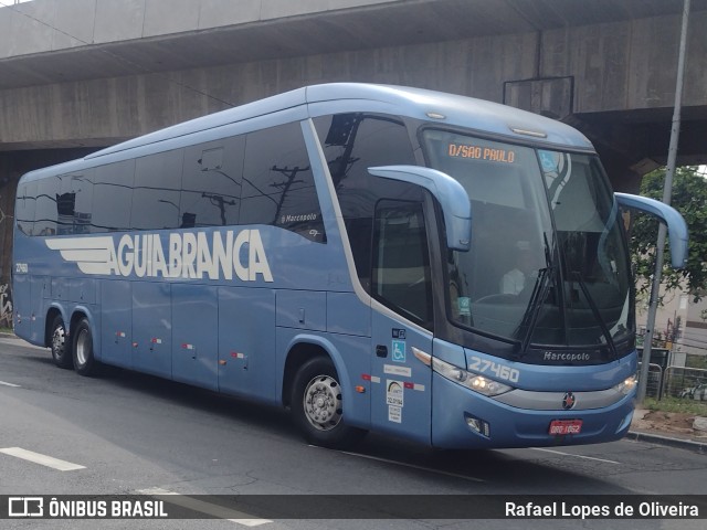 Viação Águia Branca 27460 na cidade de São Paulo, São Paulo, Brasil, por Rafael Lopes de Oliveira. Número da foto: #12456276.