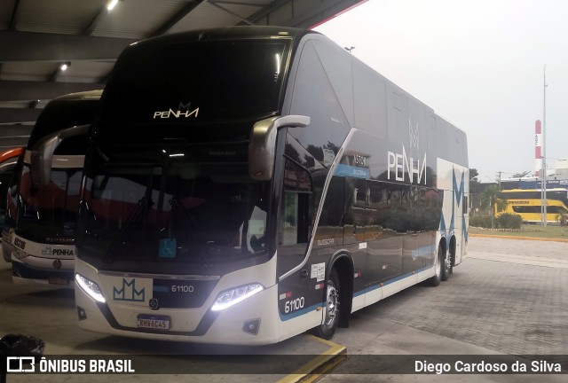 Empresa de Ônibus Nossa Senhora da Penha 61100 na cidade de Guaratinguetá, São Paulo, Brasil, por Diego Cardoso da Silva. Número da foto: #12456443.