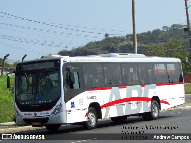Auto Viação ABC RJ 105.013 na cidade de Niterói, Rio de Janeiro, Brasil, por Andrew Campos. Número da foto: #12456880.