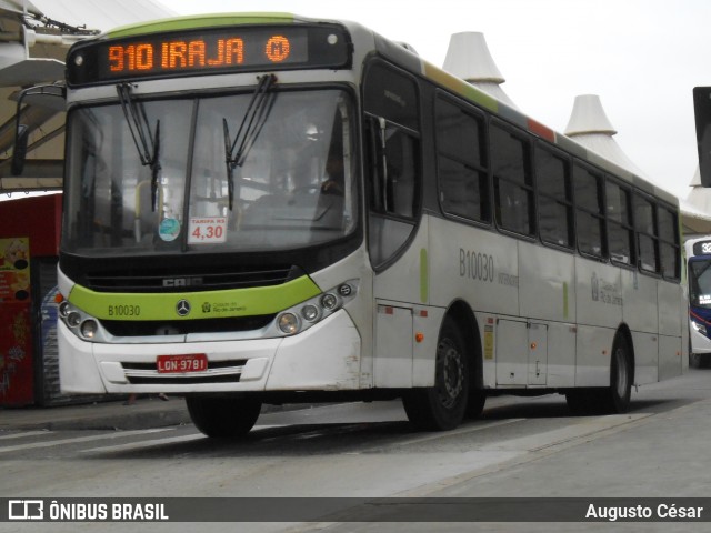 Transportes Paranapuan B10030 na cidade de Rio de Janeiro, Rio de Janeiro, Brasil, por Augusto César. Número da foto: #12523025.