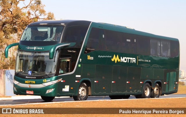 Viação Motta 18020 na cidade de Brasília, Distrito Federal, Brasil, por Paulo Henrique Pereira Borges. Número da foto: #12524380.