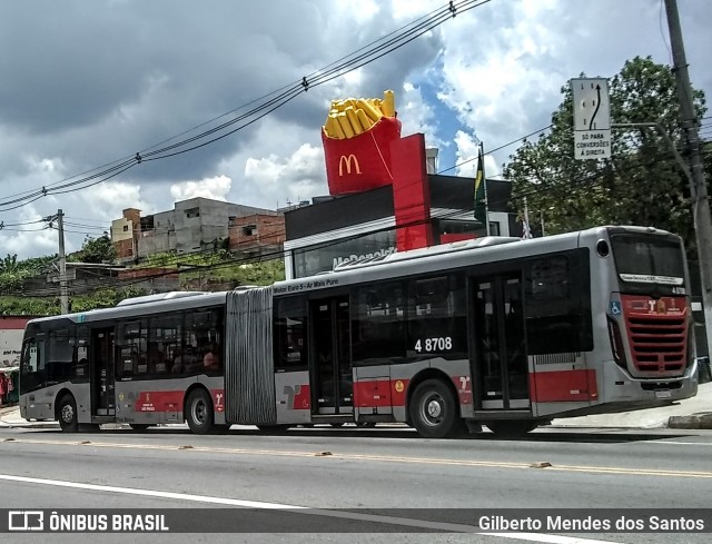 Express Transportes Urbanos Ltda 4 8708 na cidade de São Paulo, São Paulo, Brasil, por Gilberto Mendes dos Santos. Número da foto: #12522530.