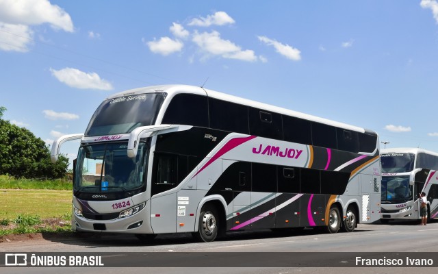 Viação Jam Joy 13824 na cidade de São Pedro do Turvo, São Paulo, Brasil, por Francisco Ivano. Número da foto: #12526934.
