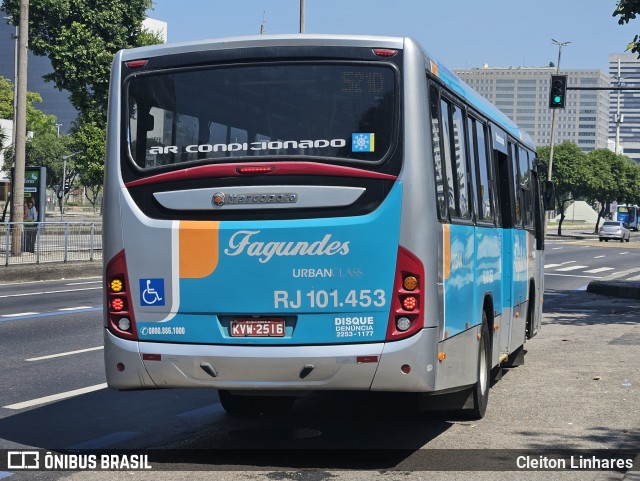 Auto Ônibus Fagundes RJ 101.453 na cidade de Rio de Janeiro, Rio de Janeiro, Brasil, por Cleiton Linhares. Número da foto: #12525780.