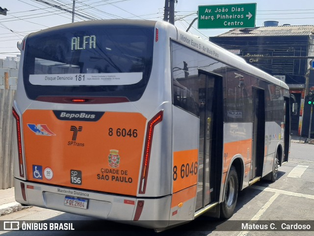 Alfa Rodobus > CooperAlfa 8 6046 na cidade de São Paulo, São Paulo, Brasil, por Mateus C.  Cardoso. Número da foto: #12458588.