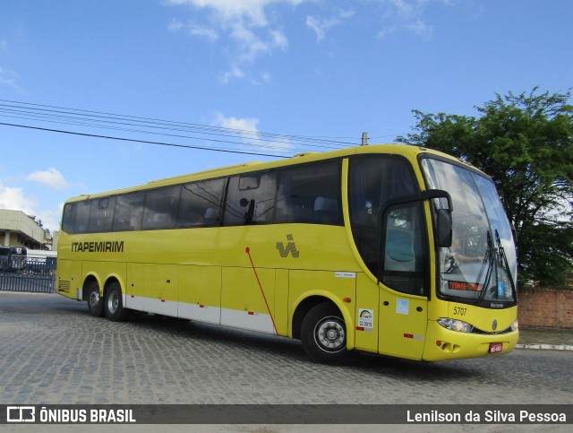 Viação Itapemirim 5707 na cidade de Caruaru, Pernambuco, Brasil, por Lenilson da Silva Pessoa. Número da foto: #12460254.