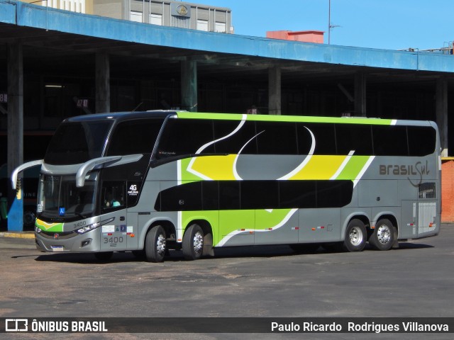 Brasil Sul Linhas Rodoviárias 3400 na cidade de Porto Alegre, Rio Grande do Sul, Brasil, por Paulo Ricardo  Rodrigues Villanova. Número da foto: #12460358.