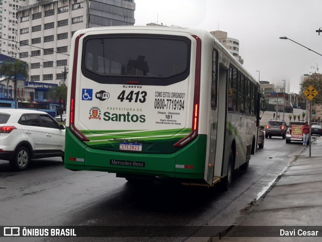 Viação Piracicabana Santos 4413 na cidade de Santos, São Paulo, Brasil, por Davi Cesar. Número da foto: #12458476.