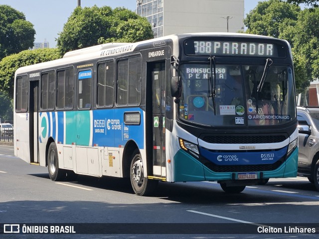 Transportes Campo Grande D53533 na cidade de Rio de Janeiro, Rio de Janeiro, Brasil, por Cleiton Linhares. Número da foto: #12459346.