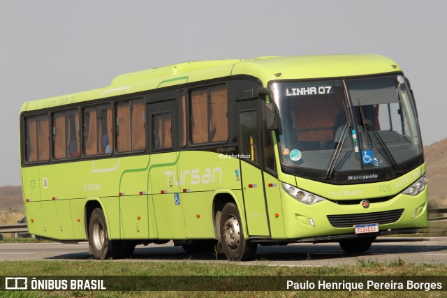 Tursan - Turismo Santo André 705 na cidade de Porto Real, Rio de Janeiro, Brasil, por Paulo Henrique Pereira Borges. Número da foto: #12462293.