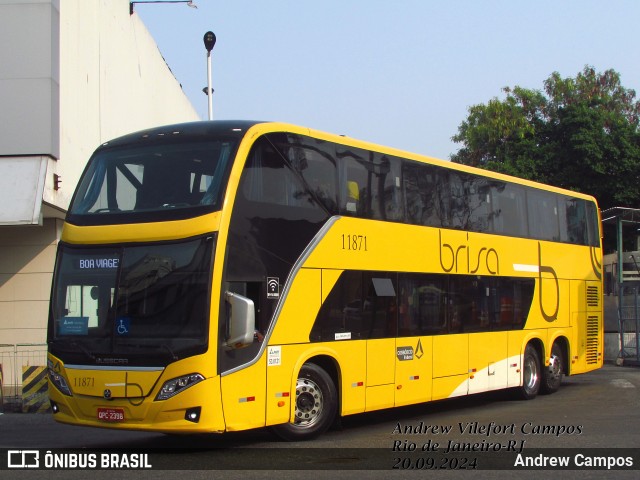Brisa Ônibus 11871 na cidade de Rio de Janeiro, Rio de Janeiro, Brasil, por Andrew Campos. Número da foto: #12461631.